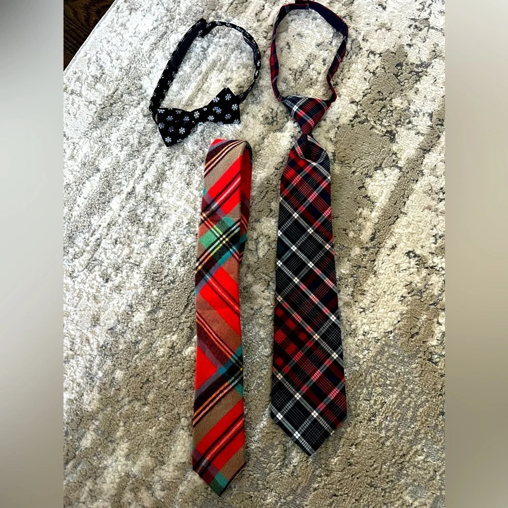 Set of three boys holiday ties